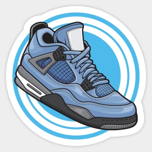 AJ 4 Retro unv Blue Sneaker Sticker